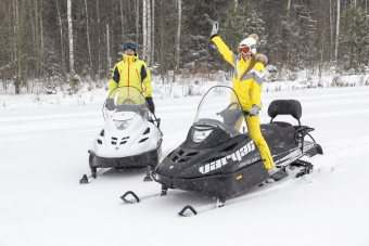 Самостоятельное катание на российском снегоходе-45 минут драйва