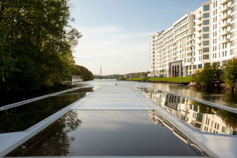 Елагин остров с видом на Финский залив на теплоходе