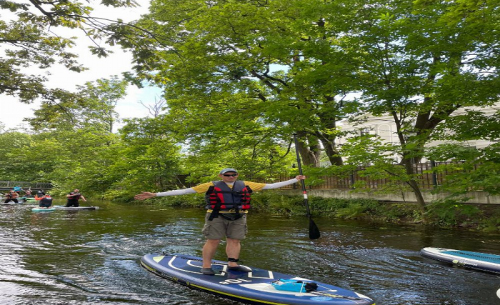 Прогулка на САП по Парковым островам