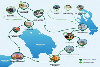 Активный тур в Карелию 3. Снегоходы, собачьи упряжки и олени