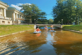 На сапах вокруг Каменного острова